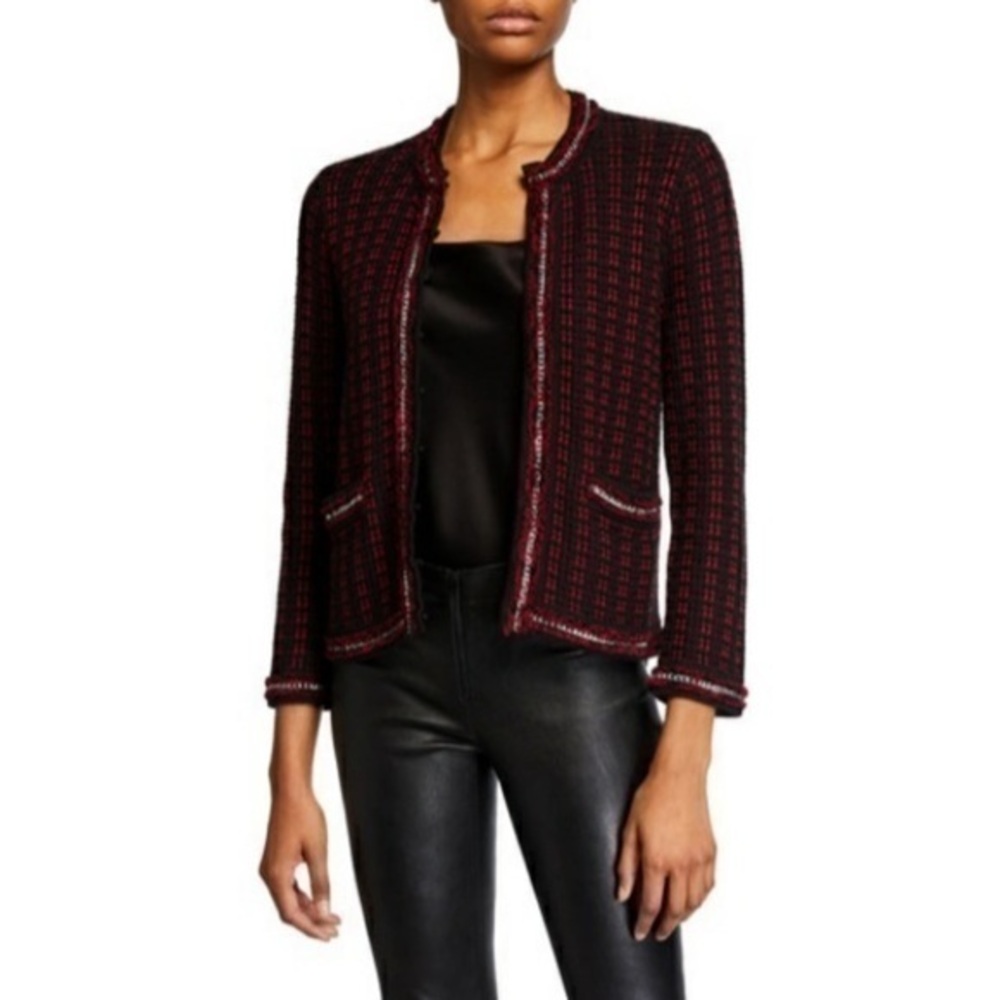 Alice + Olivia Jacket L Black & Red blazer jacket